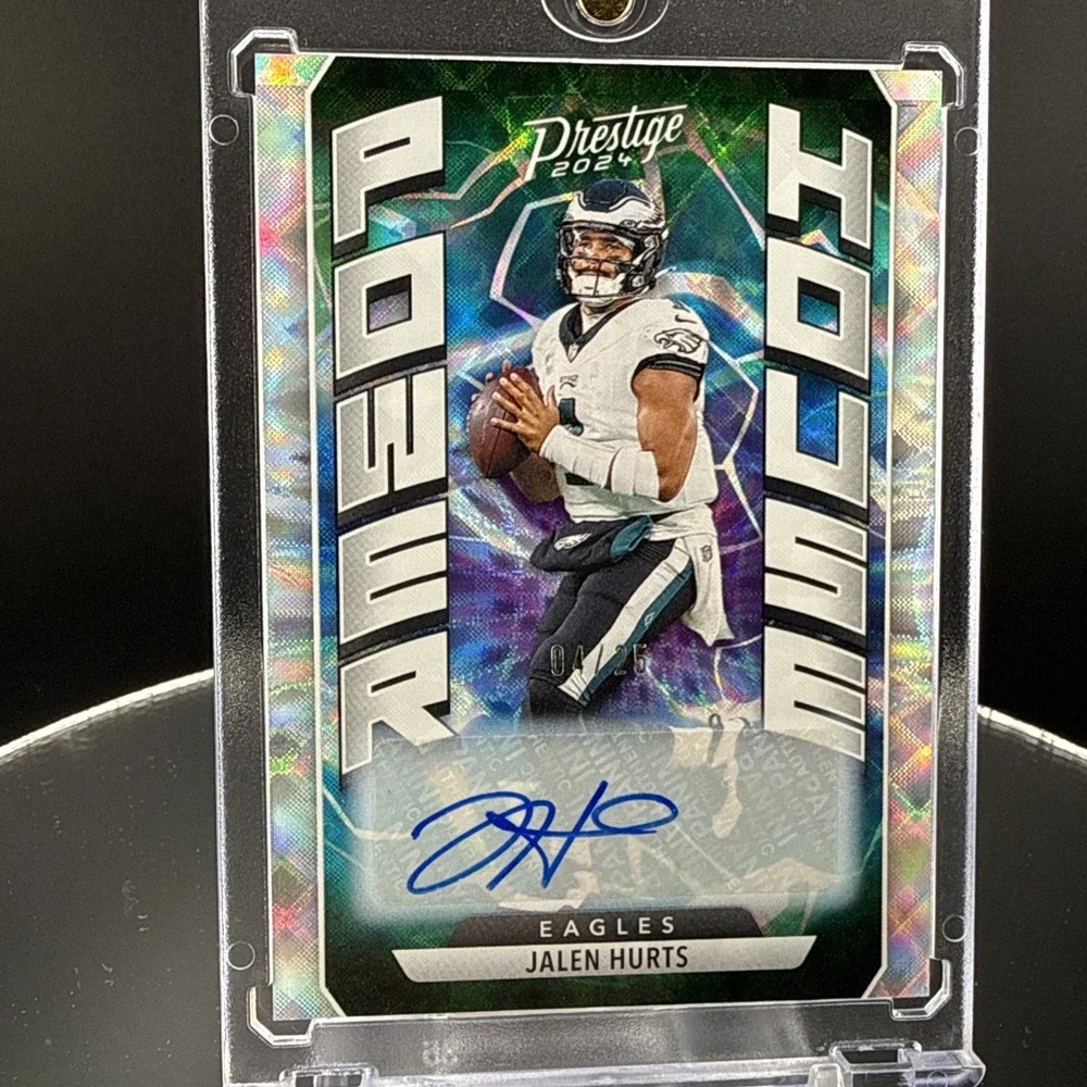 2024 Panini Prestige PowerHouse Jalen Hurts Xtra Points Platinum Auto /25